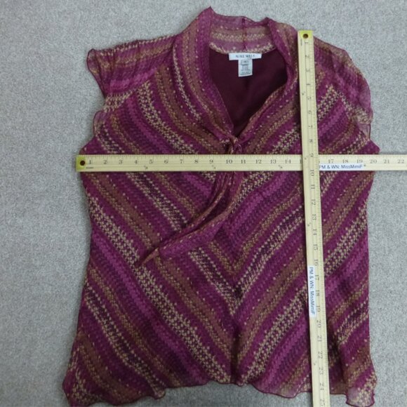 Nine West 100% Silk Blouse - Picture 7 of 9